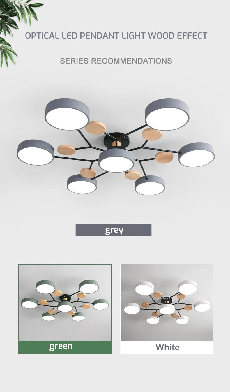 Modern 3 Different Colors LED Chandelier suitable for Living room Bedroom Hotel  Study room Home decoration indoor Lighting
