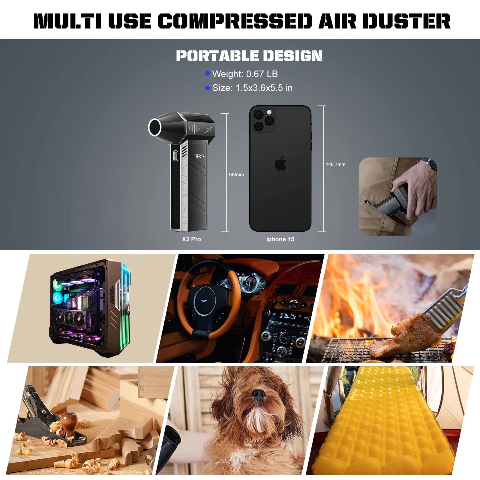 X3Pro Handheld Mini Turbo Jet Fan