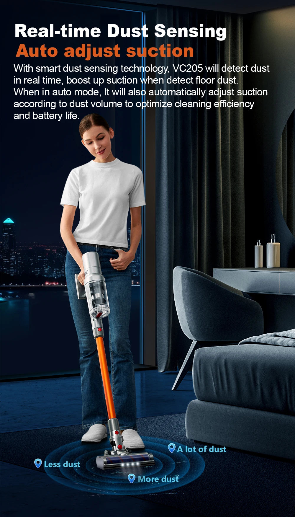 ABIR VC205 Cordless Handheld Vacuum Cleaner