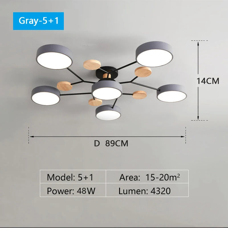 Modern 3 Different Colors LED Chandelier suitable for Living room Bedroom Hotel  Study room Home decoration indoor Lighting