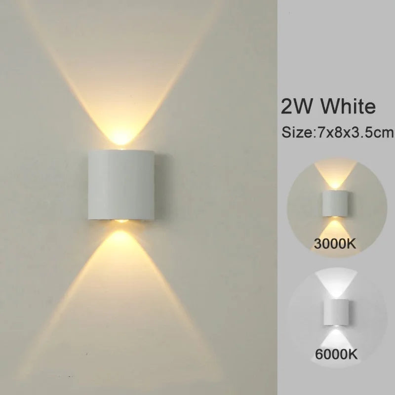 White Up Down Wall Mount Lights for Living Room Hallway Bedroom Decor