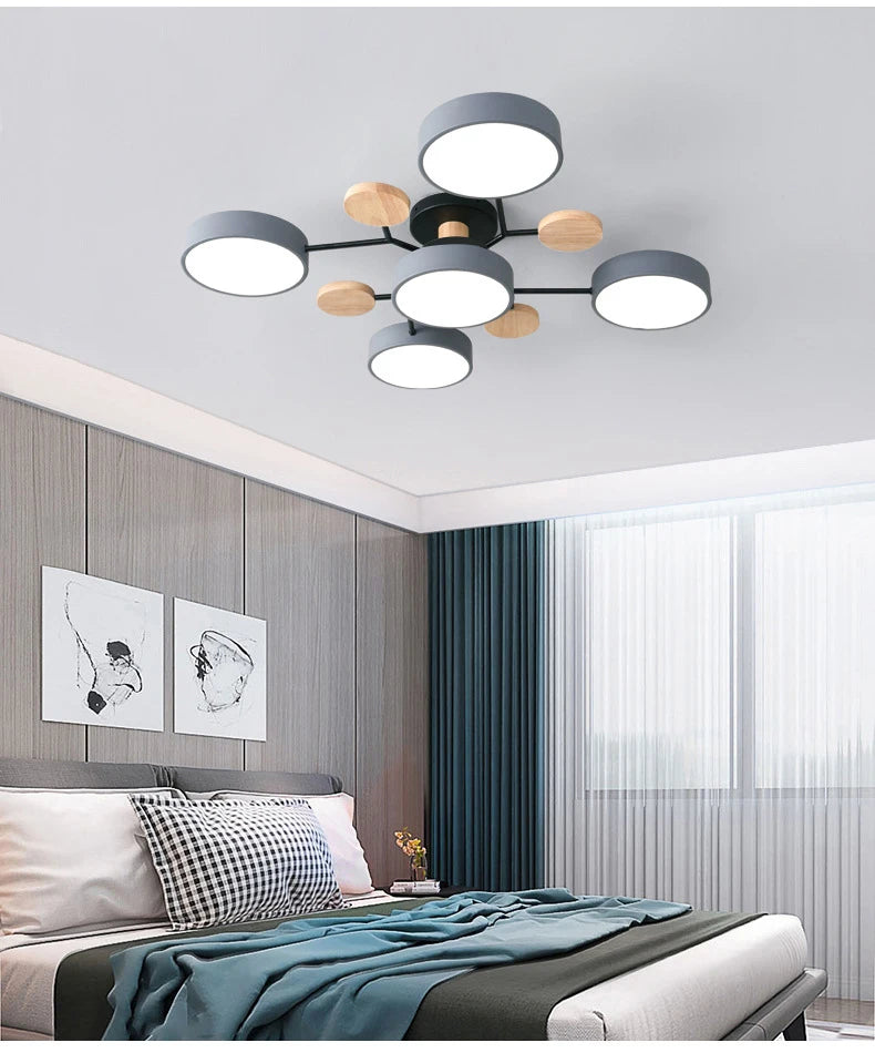 Modern 3 Different Colors LED Chandelier suitable for Living room Bedroom Hotel  Study room Home decoration indoor Lighting