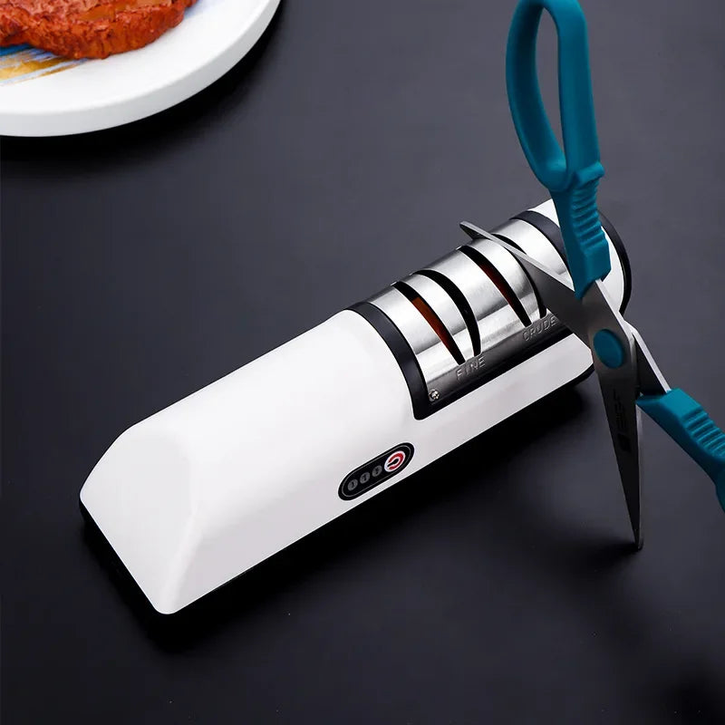 Kitchen Electric Knife Sharpener Multifunctional Automatic Professional 4 Gears Electric Knife Sharpener