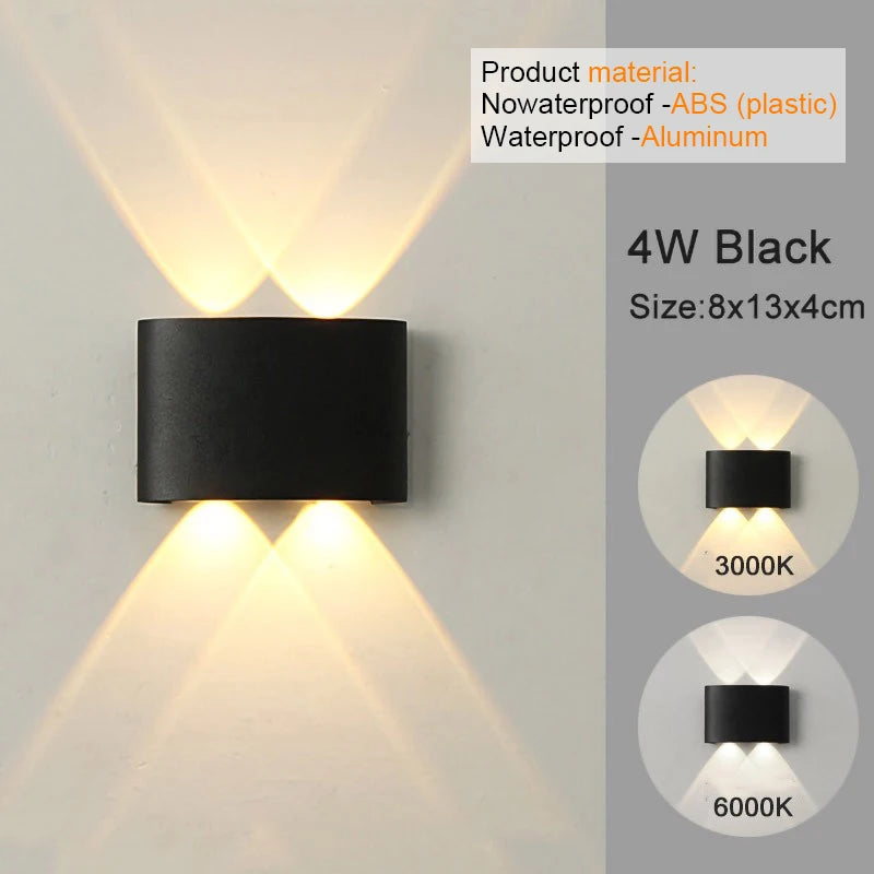 White Up Down Wall Mount Lights for Living Room Hallway Bedroom Decor