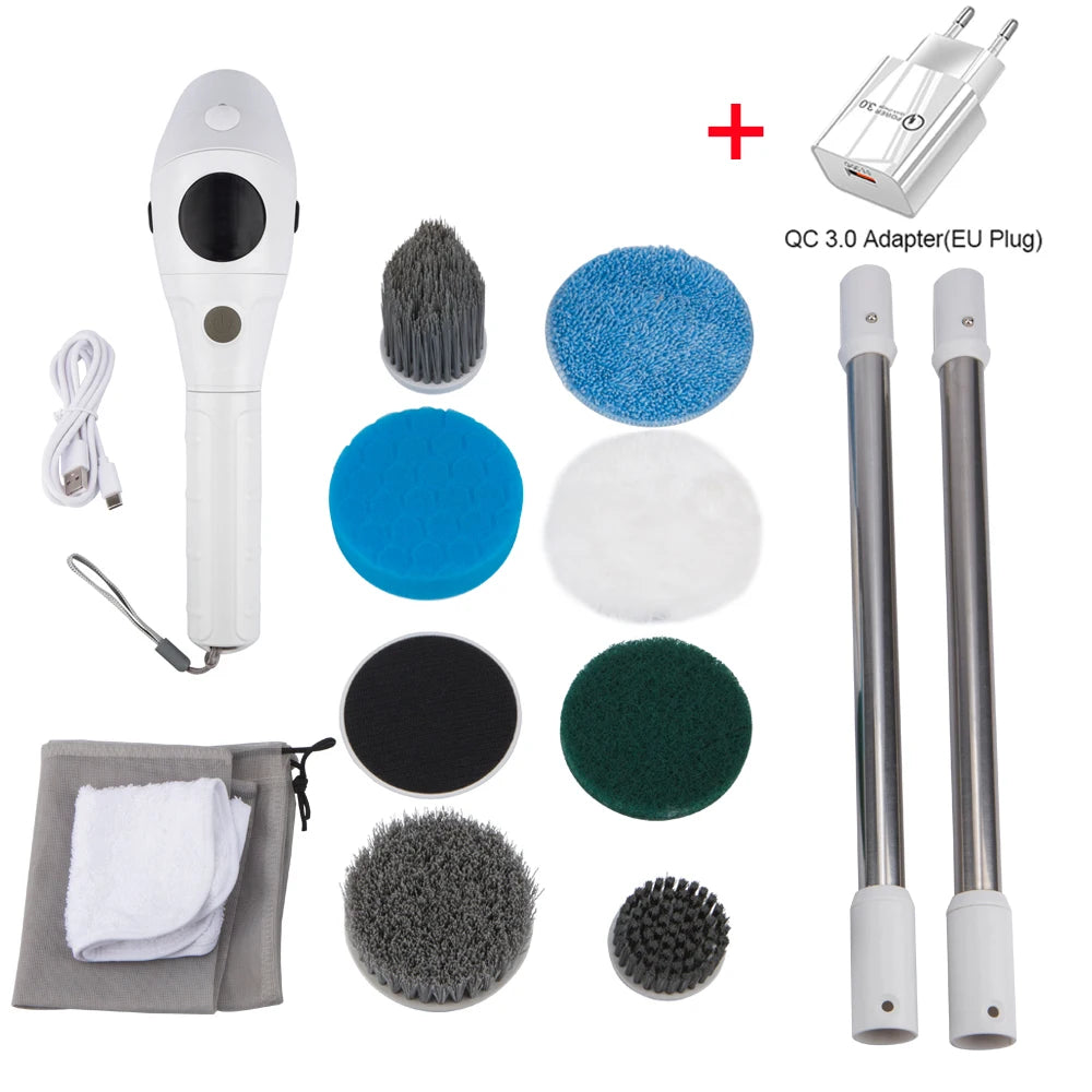 Electric Cleaning Brush 8 in 1 Multifunctional Household Wireless Rotatable Cleaning Brush For Bathroom Kitchen Windows Toilet