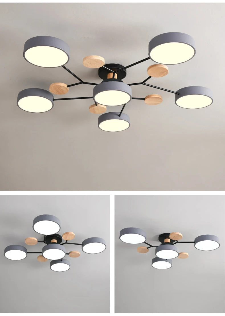 Modern 3 Different Colors LED Chandelier suitable for Living room Bedroom Hotel  Study room Home decoration indoor Lighting
