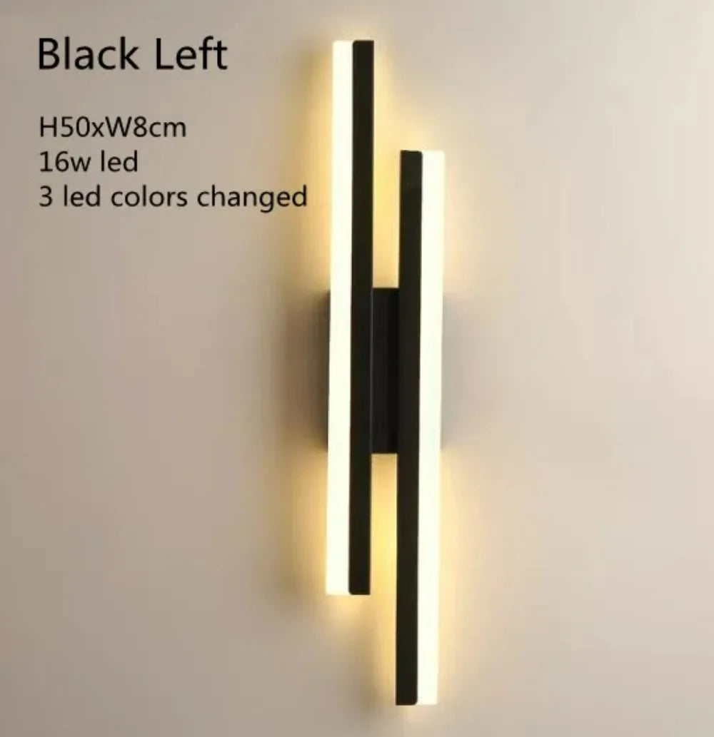 Modern LED Wall Lamp Wall Sconces Copper Line Pipe Acrylic Lampshade Indoor Lighting for Living Room Corridor Light Fixture