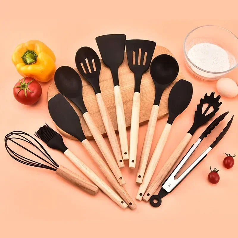 12PCS Food Grade Silicone Kitchen Cookware