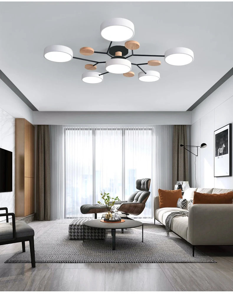 Modern 3 Different Colors LED Chandelier suitable for Living room Bedroom Hotel  Study room Home decoration indoor Lighting