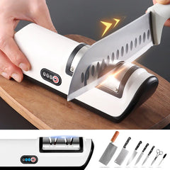 Kitchen Electric Knife Sharpener Multifunctional Automatic Professional 4 Gears Electric Knife Sharpener