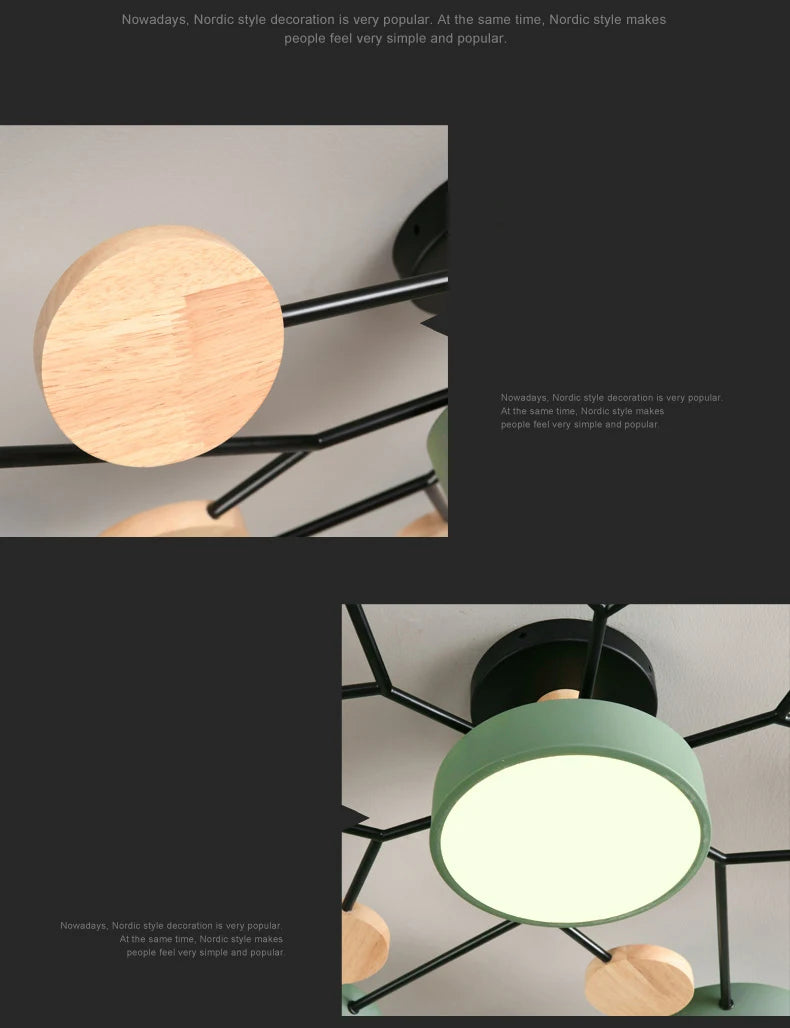 Modern 3 Different Colors LED Chandelier suitable for Living room Bedroom Hotel  Study room Home decoration indoor Lighting