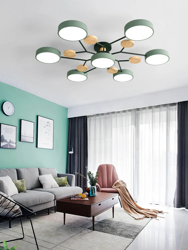 Modern 3 Different Colors LED Chandelier suitable for Living room Bedroom Hotel  Study room Home decoration indoor Lighting