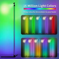 Smart RGB Dream Color LED Floor Lamp APP & Remote Control with Music Sync 16 Million Color Change Standing Mood Light Desk Lamp