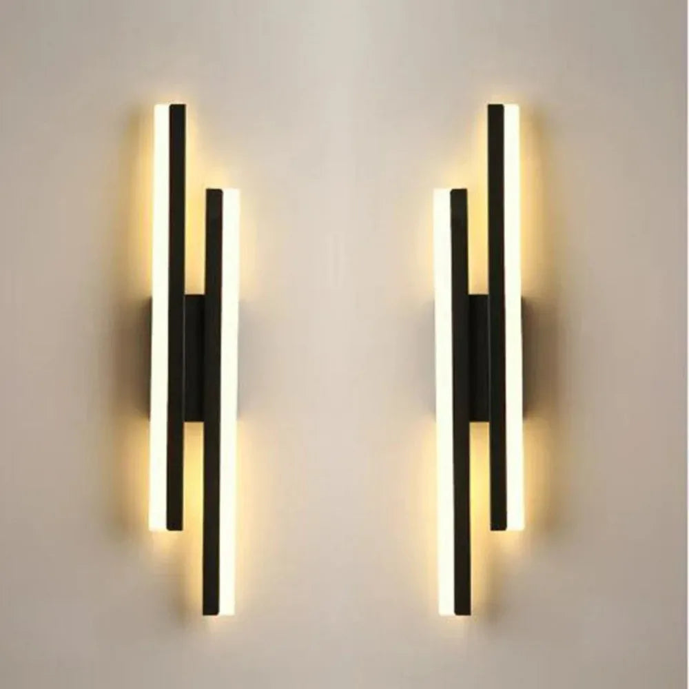 Modern LED Wall Lamp Wall Sconces Copper Line Pipe Acrylic Lampshade Indoor Lighting for Living Room Corridor Light Fixture