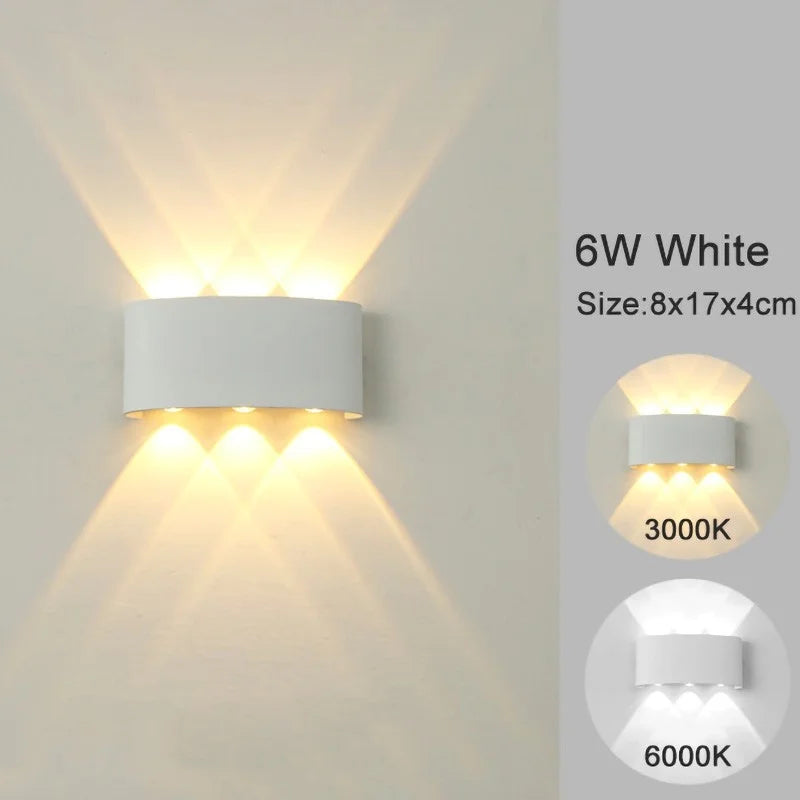 White Up Down Wall Mount Lights for Living Room Hallway Bedroom Decor