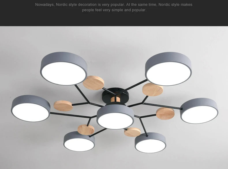 Modern 3 Different Colors LED Chandelier suitable for Living room Bedroom Hotel  Study room Home decoration indoor Lighting