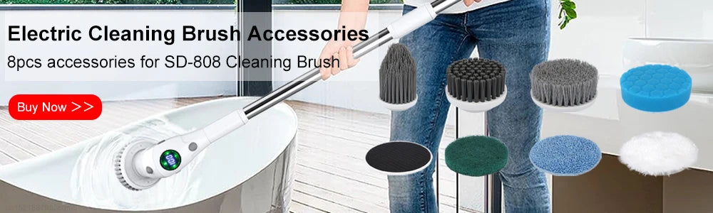 Electric Cleaning Brush 8 in 1 Multifunctional Household Wireless Rotatable Cleaning Brush For Bathroom Kitchen Windows Toilet