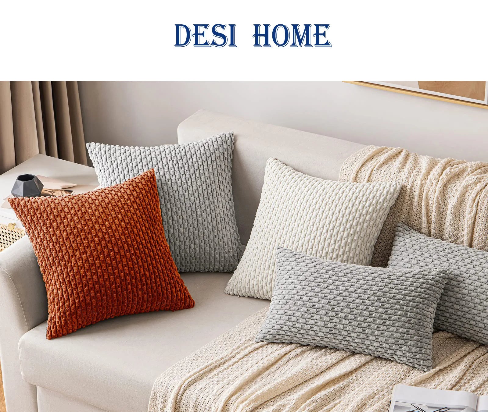 Cushion Cover 45x45cm High Quality Decorative Pillow Cover for Livingroom Decor