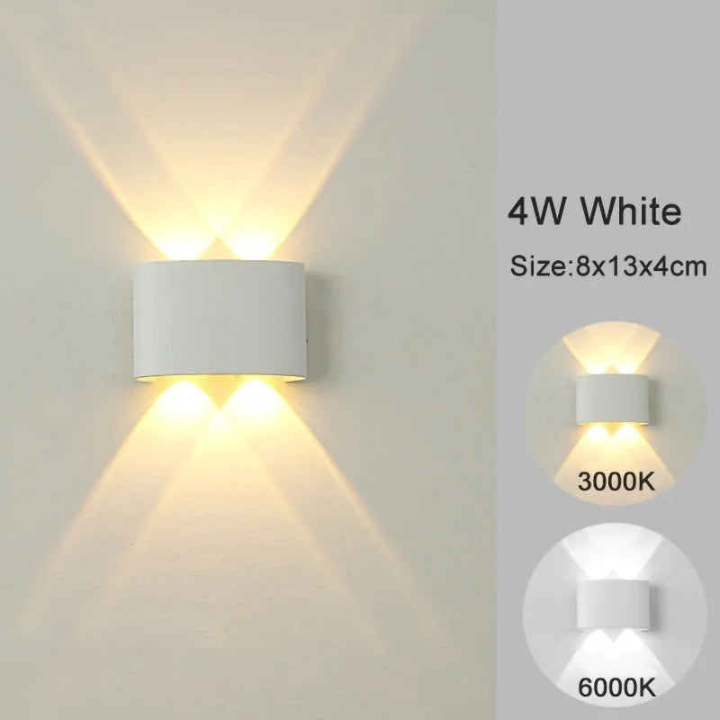 White Up Down Wall Mount Lights for Living Room Hallway Bedroom Decor