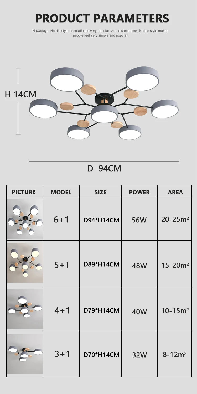 Modern 3 Different Colors LED Chandelier suitable for Living room Bedroom Hotel  Study room Home decoration indoor Lighting