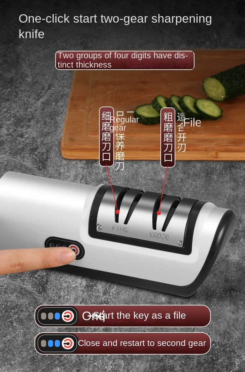 Kitchen Electric Knife Sharpener Multifunctional Automatic Professional 4 Gears Electric Knife Sharpener