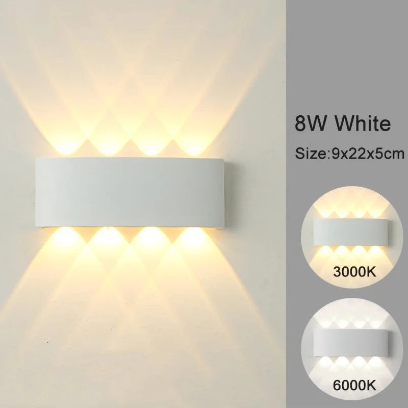 White Up Down Wall Mount Lights for Living Room Hallway Bedroom Decor